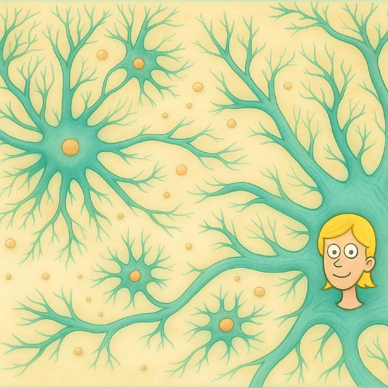 Red neuronal que representa el hipocampo y la formación de recuerdos.