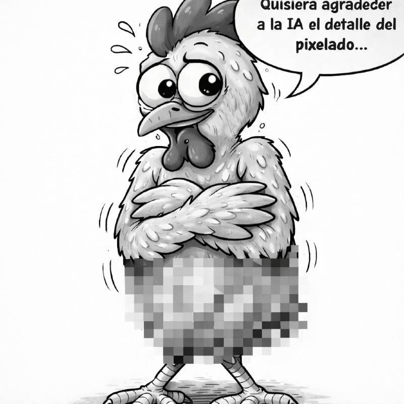 Imagen de una gallina desplumada que ilustra un post sobre resolución de conflictos