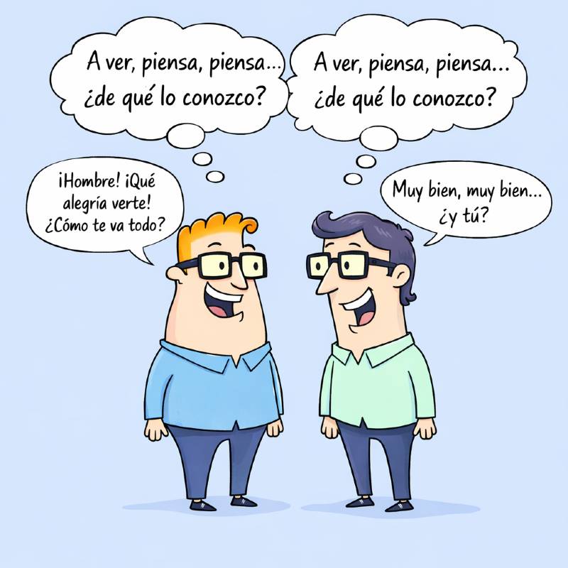 Dos personas hablan con mucha confianza, pero ninguna de ellas sabe quién es la otra.
