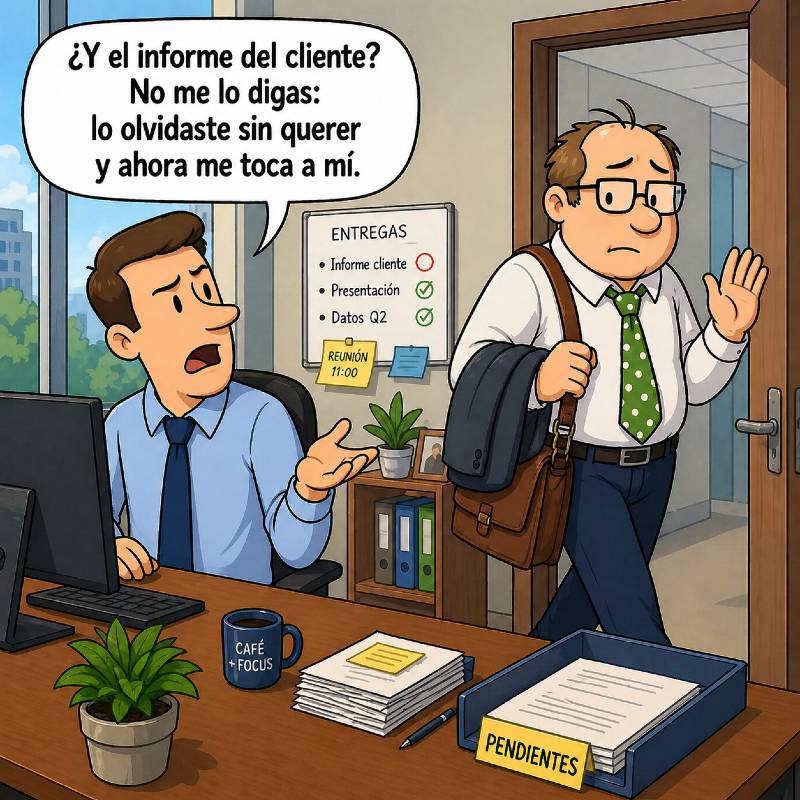 Un olvido “sin querer” que acaba convirtiéndose en tarea para otro